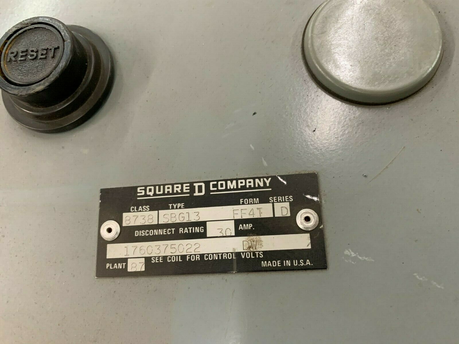 NEW SQUARE D SIZE 0 COMBINATION STARTER 8738 SBG13 FORM FF4T WITH 8736 SBO4
