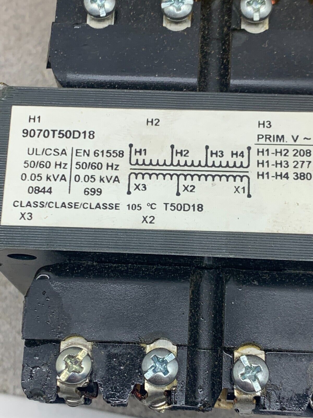 NEW IN BOX SQUARE D INDUSTRIAL CONTROL TRANSFORMER 9070T50D18