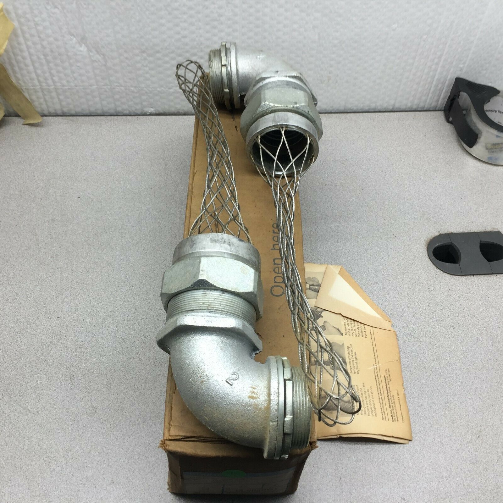 NEW IN BOX OF 2 GOULD 2" 90DEG GRIP-TITE CONNECTORS 12-200BGT