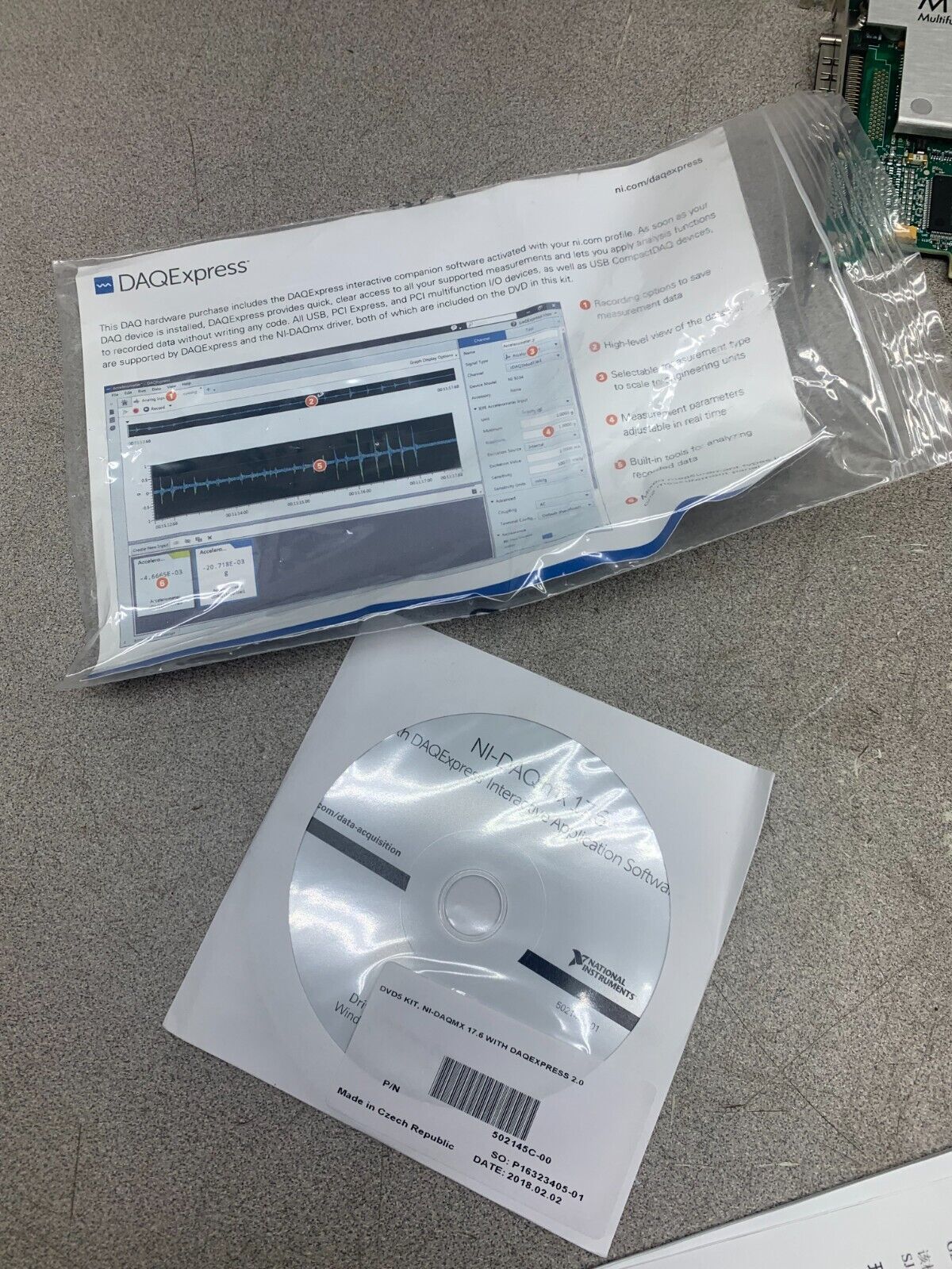 NEW NATIONAL INSTRUMENTS 190996F-04L M SERIES MULTIFUNCTION DAQ DEVICE PCI-6250