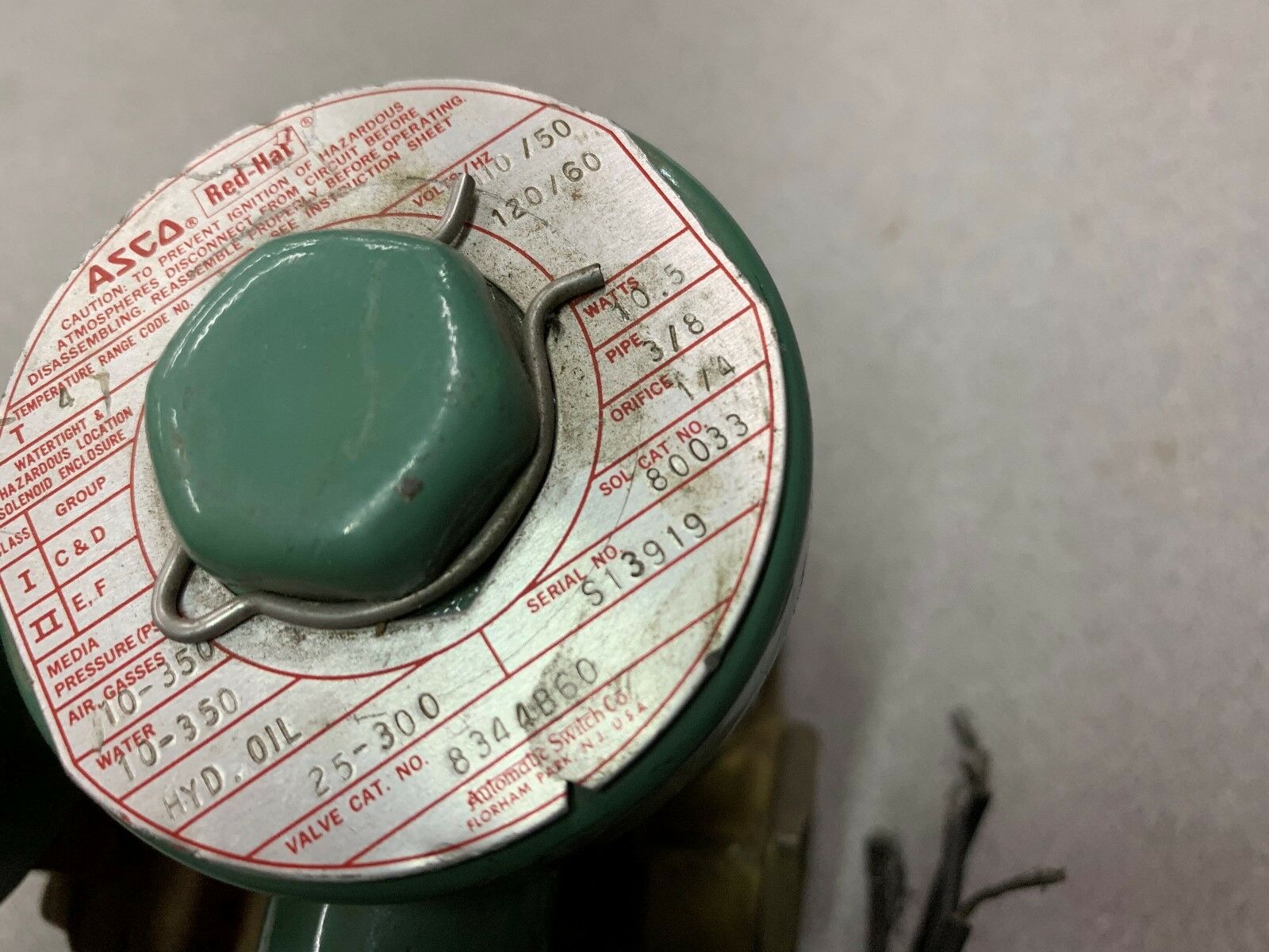 NEW NO BOX ASCO VALVE 8344860