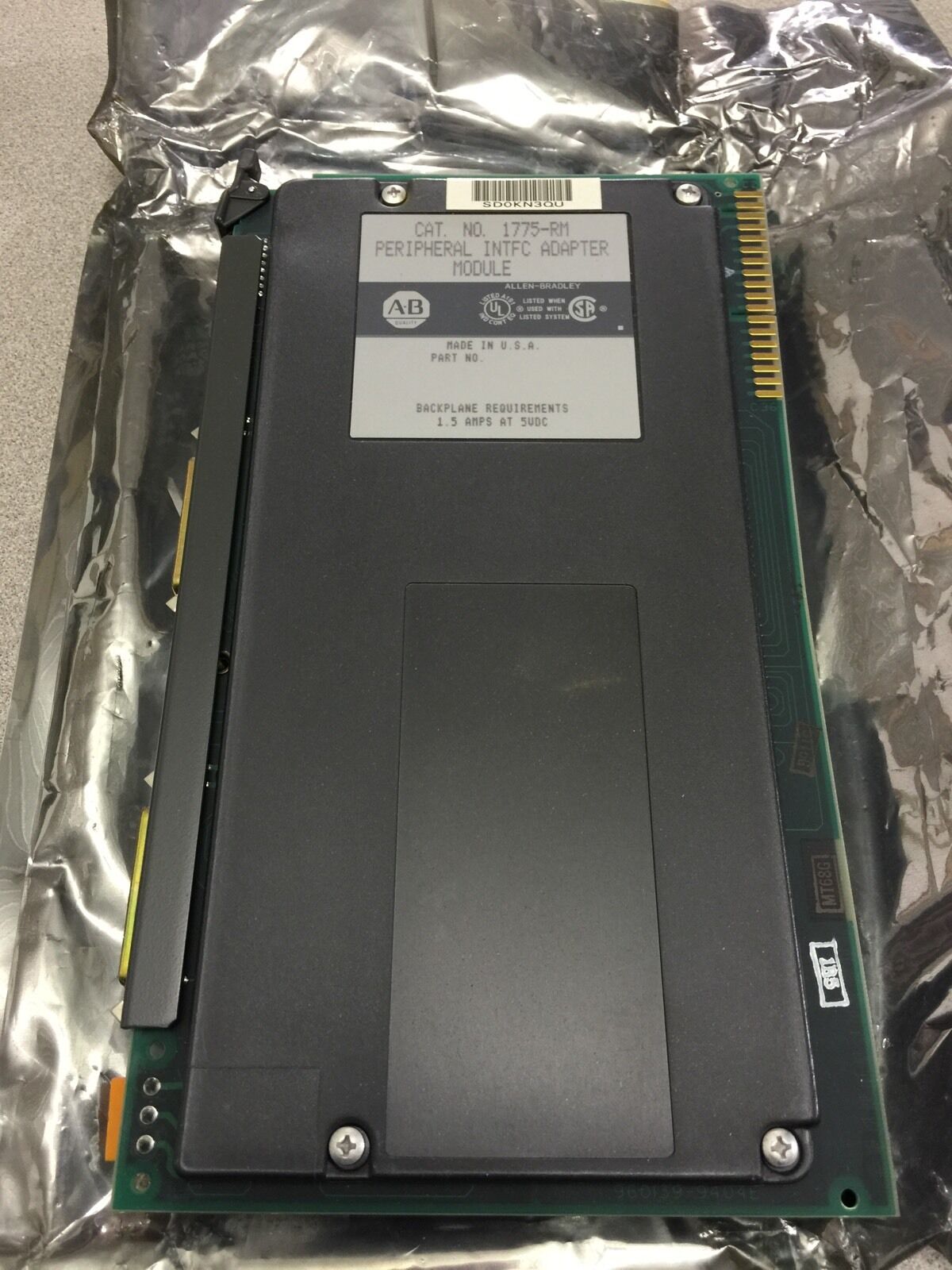 NEW NO BOX ALLEN-BRADLEY PLC-5 PERIPHERAL INTERFACE ADAPTER MODULE 1775-RM