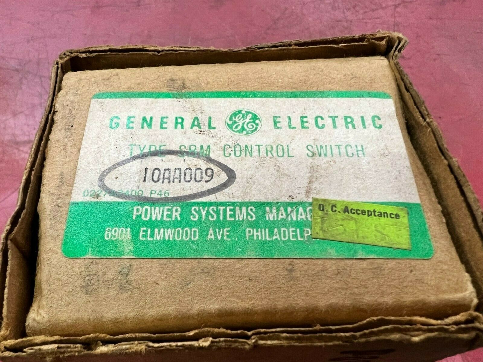 NEW IN BOX GENERAL ELECTRIC ROTARY SWITCH 10AA009