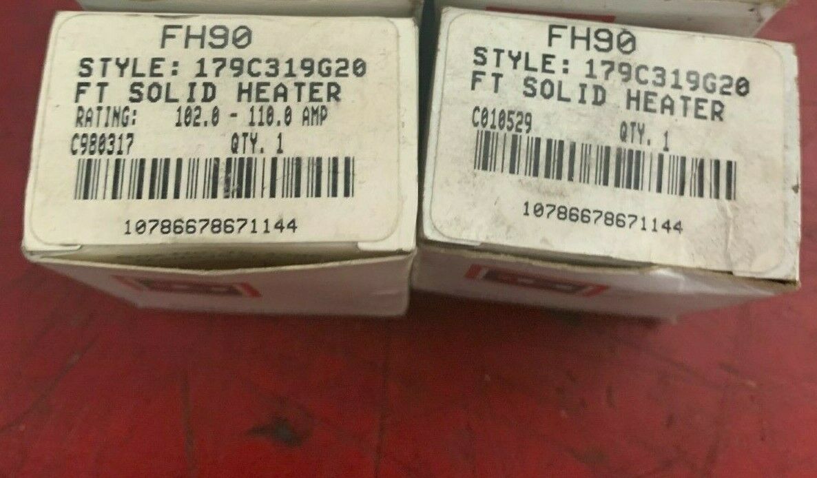 LOT OF 2 NEW IN BOX CUTLER HAMMER HEATER ELEMENT FH90