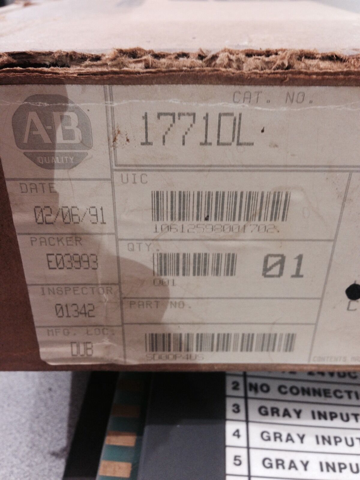 NEW IN BOX ALLEN-BRADLEY PLC-5 1771DL GRAY ENCODER INPUT MODULE 1771-DL