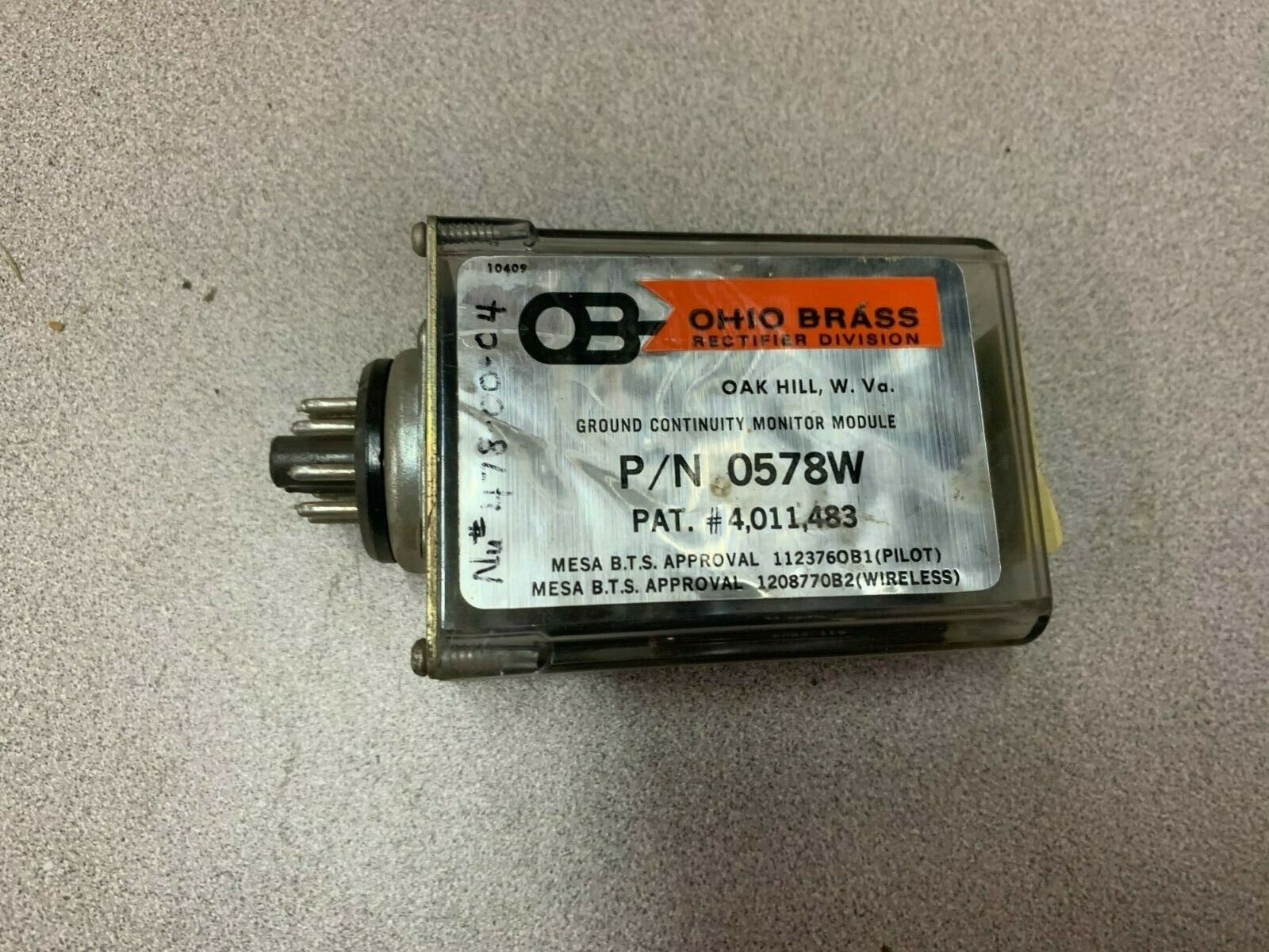 NEW NO BOX OHIO BRASS RELAY 0578W