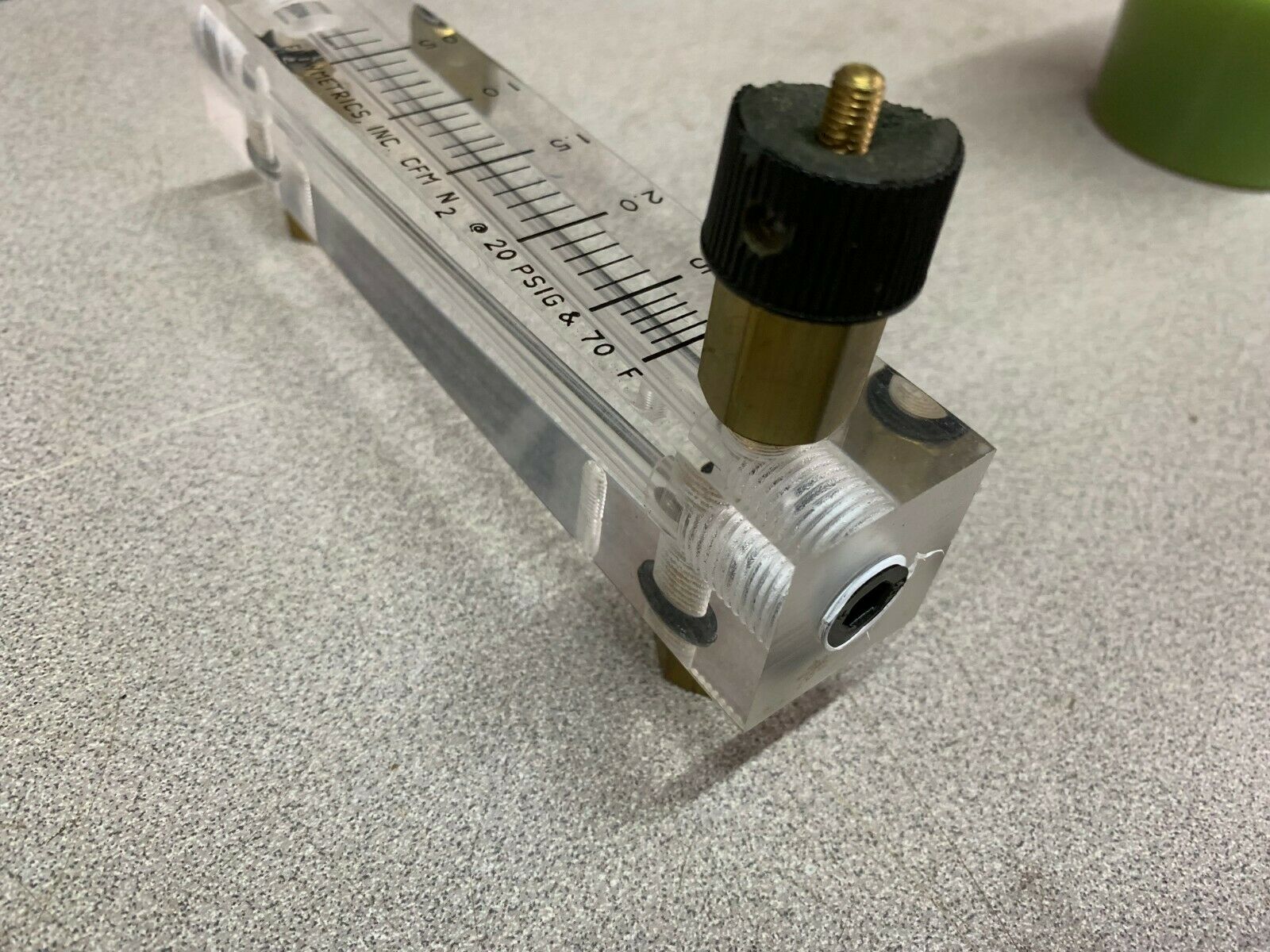 NEW NO BOX FLOWMETRICS CFM N2 @ 20 PSIG & 70F FLOW METER