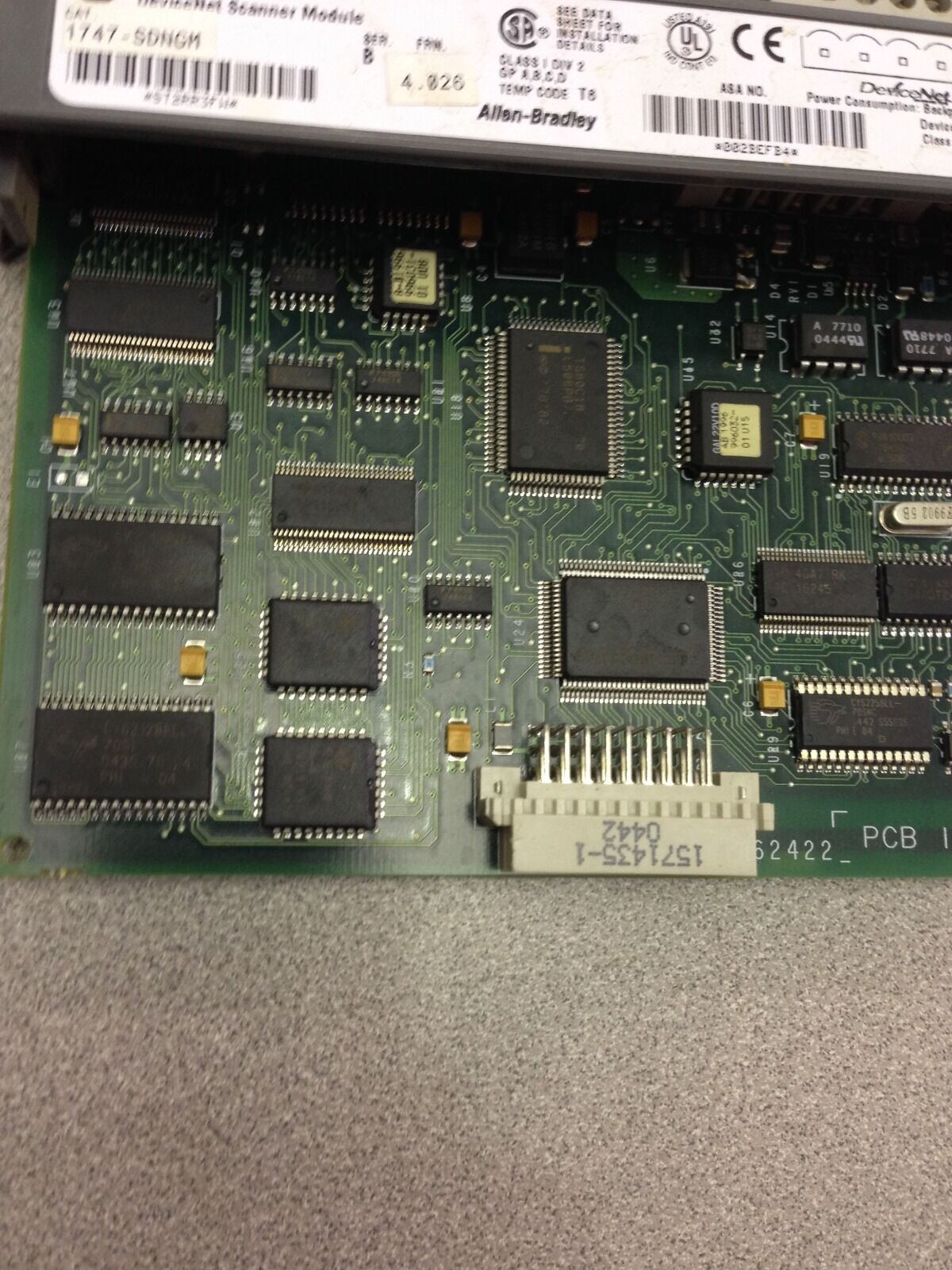 USED ALLEN-BRADLEY SLC 500 DEVICENET SCANNER MODULE 1747-SDNGM SER B FRN 4.026