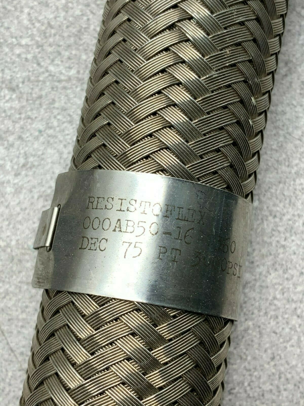 NEW NO BOX RESISTOFLEX STAINLESS BRAIDED HOSE 000AB50-16-0360