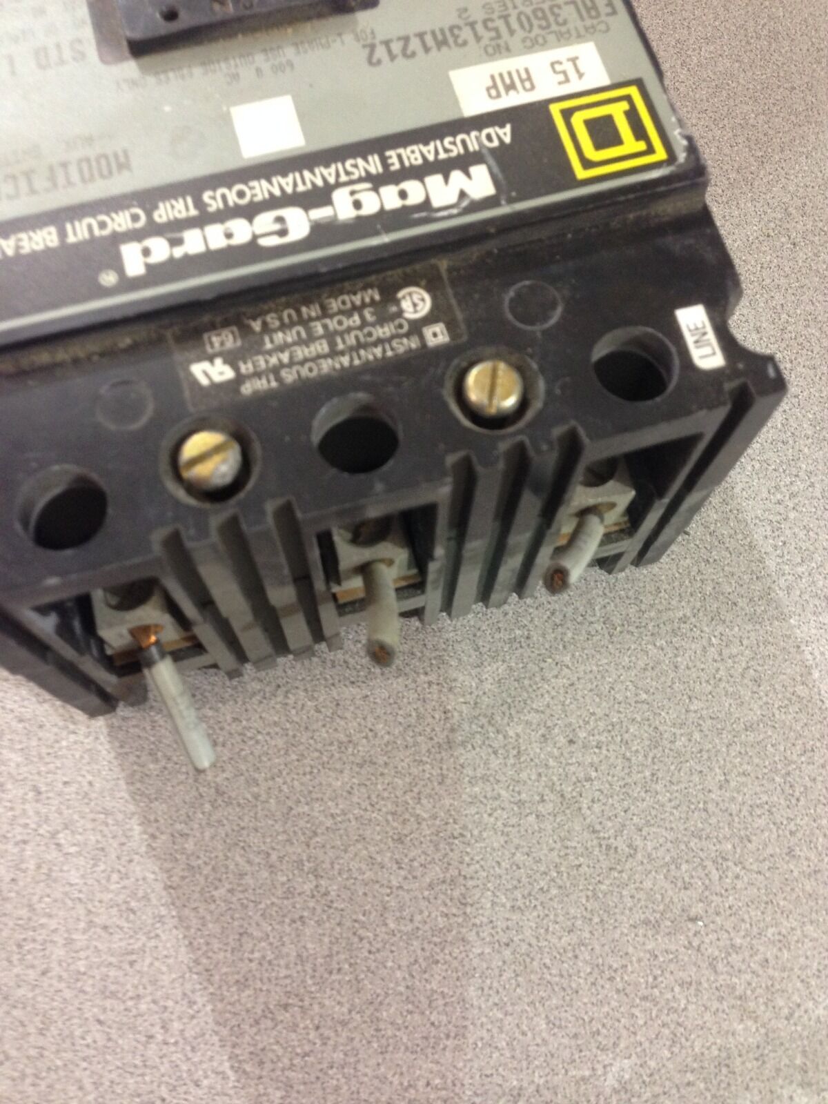 USED SQUARE D 15 AMP CIRCUIT BREAKER FAL3601513M1212 SERIES 2 (D6)