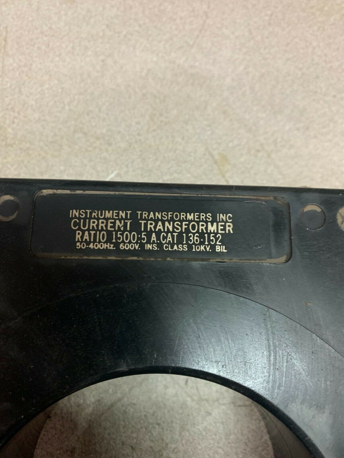 NEW NO BOX INSTRUMENT TRANSFORMERS 1500:5 CURRENT TRANSFROMER 136-152
