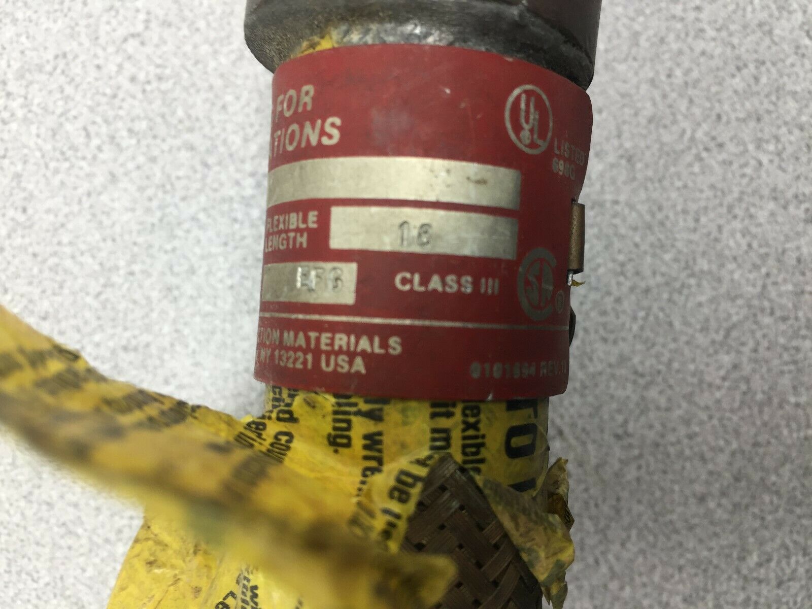 USED MICRO SWITCH EXPLOSION PROOF SWITCH WITH EXPLOSION PROOF FLEX CONDUIT EX-AR