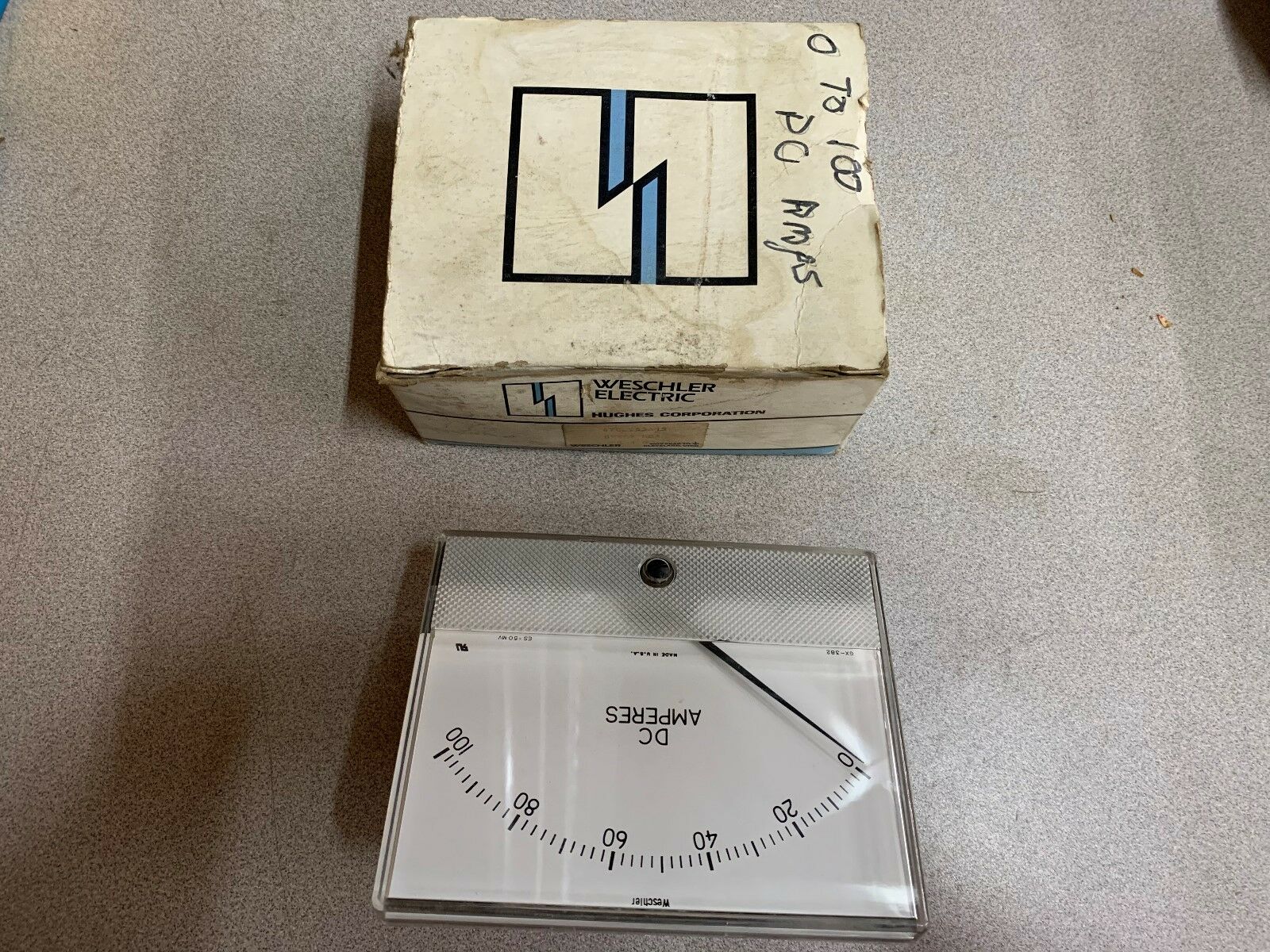 NEW IN BOX WESCHLER 0-100ADC PANEL METER 670B953A15
