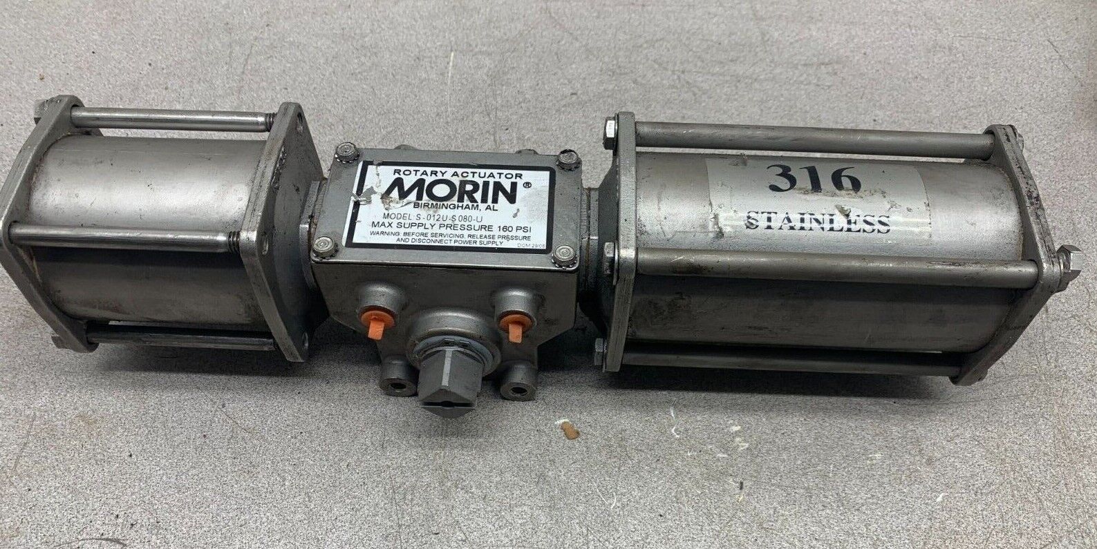 NEW NO BOX MORIN S-012U-SO80-U ROTARY ACTUATOR S-012U-S080-U