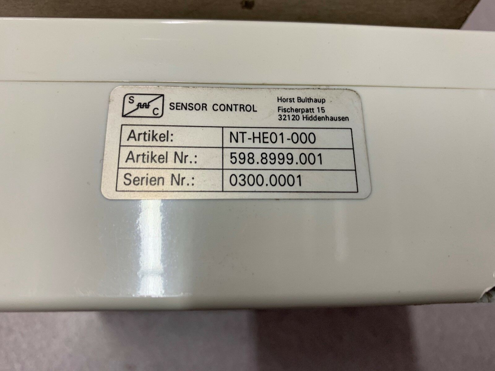 NEW IN BOX SENSOR CONTROL AMPLIFIER 598.8999.001