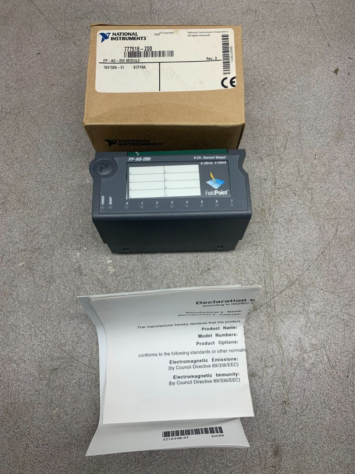 NEW IN BOX NATIONAL INSTRUMENTS FIELDPOINT ANALOG OUTPUT MODULE FP-AO-200