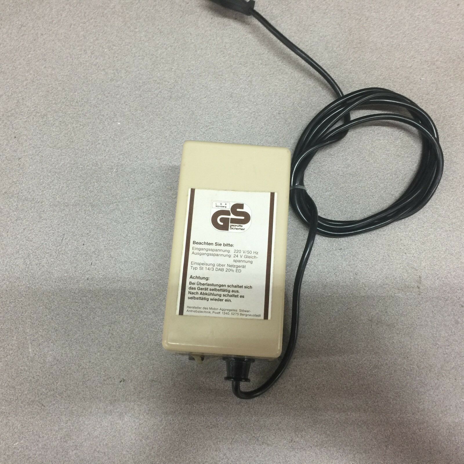 USED WHD 220V 50HZ PRI 14.5VDC SEC POWER SUPPLY ST14/3