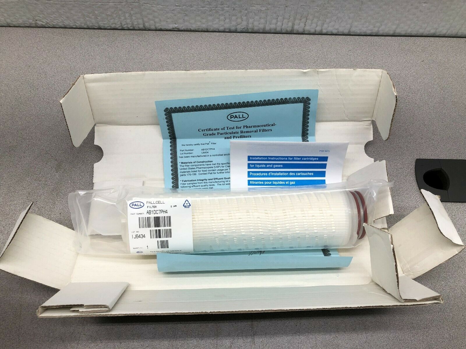 NEW IN BOX PALL PALLCELL STERILIZING GRADE FILTER CARTRIDGE HYDROPHOBIC MEMBRANE
