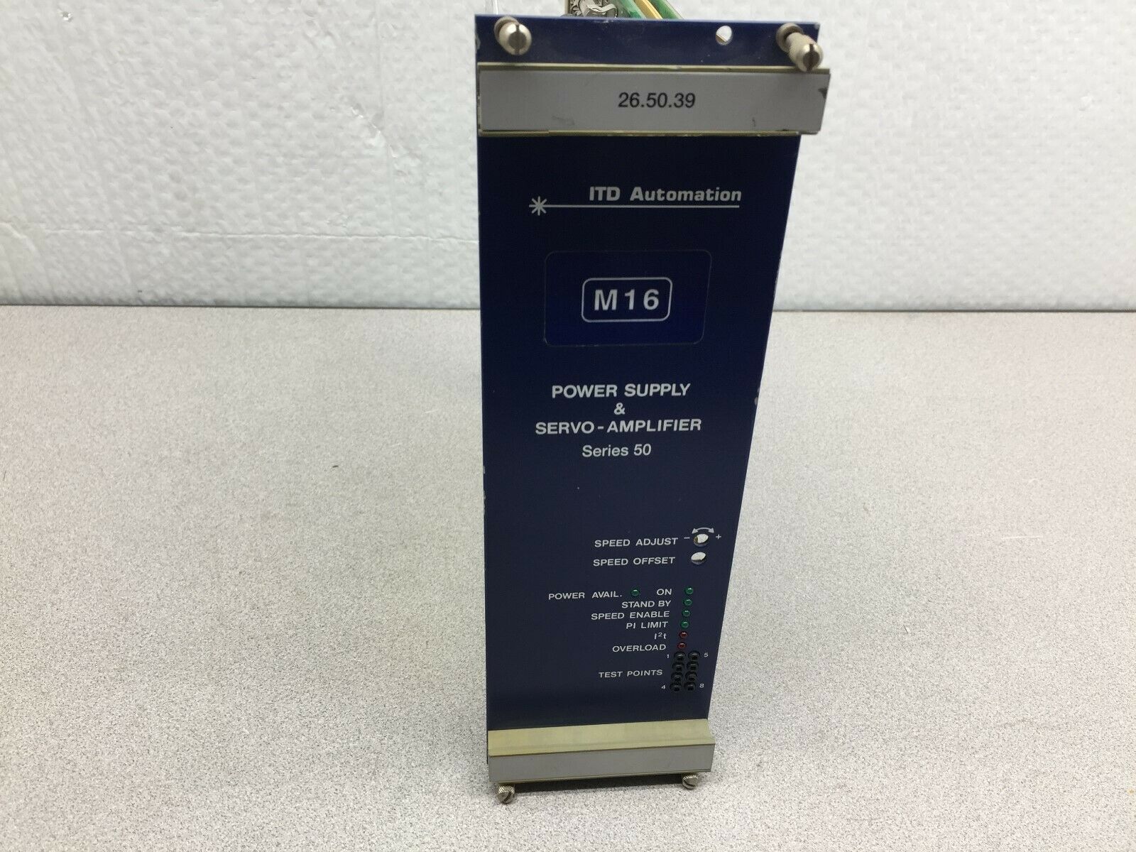 USED ITD AUTOMATION SERIES 50 POWER SUPPLY AND SERVO AMPLIFIER 26.50.39