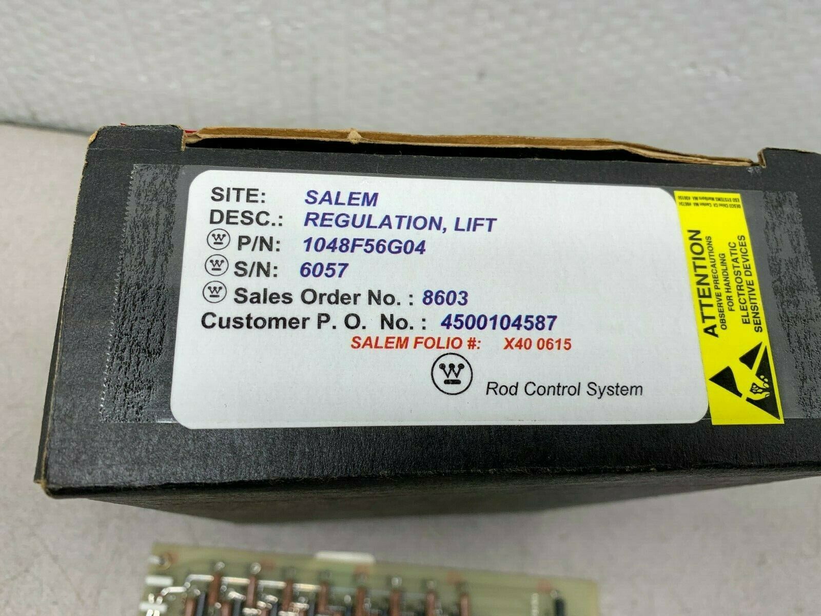NEW IN PACKAGE WESTINGHOUSE REGULATION CIRCUIT BOARD 1048F56G04
