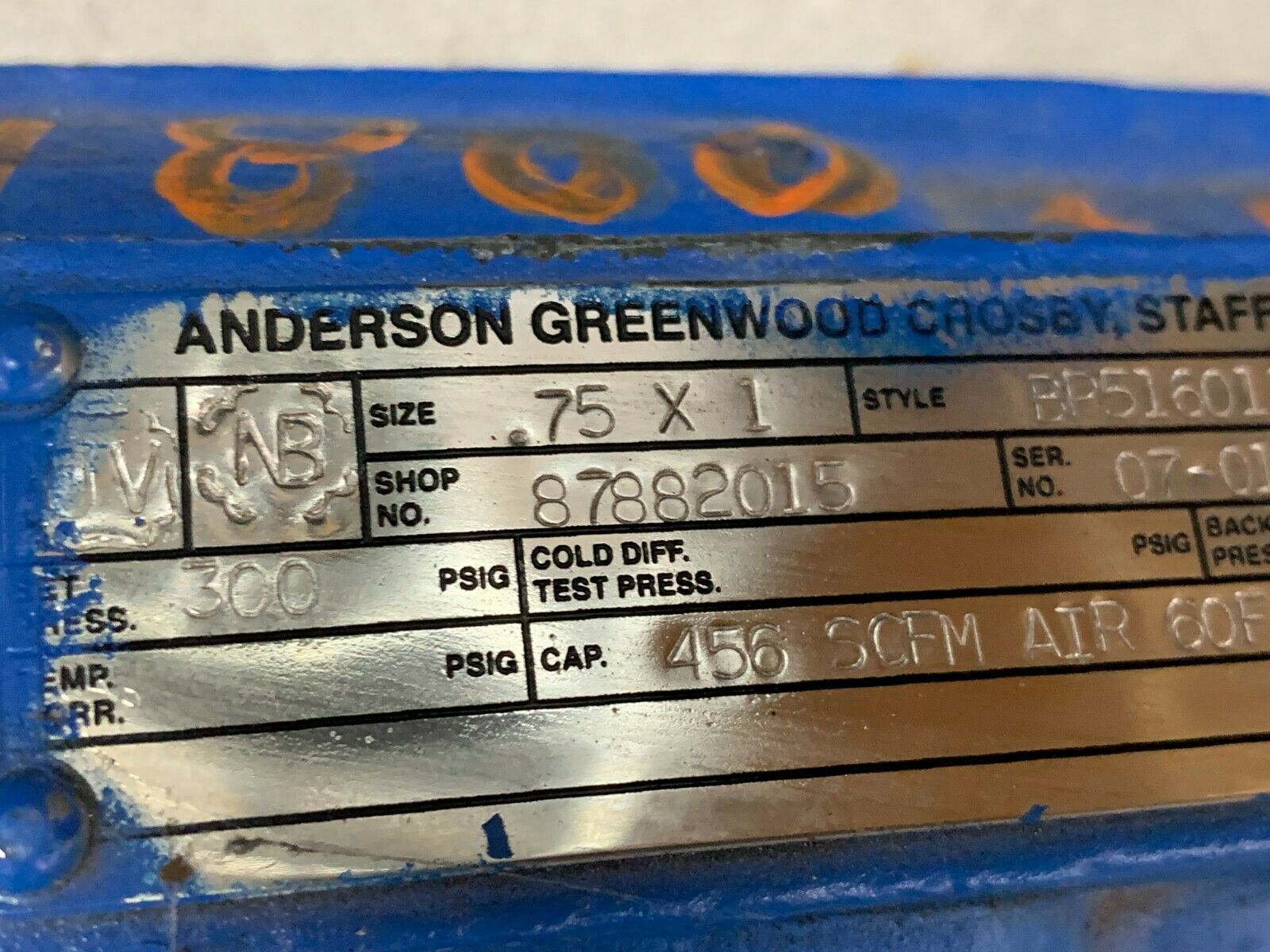 NEW NO BOX ANDERSON GREENWOOD .75 X 1 VALVE BP516012A