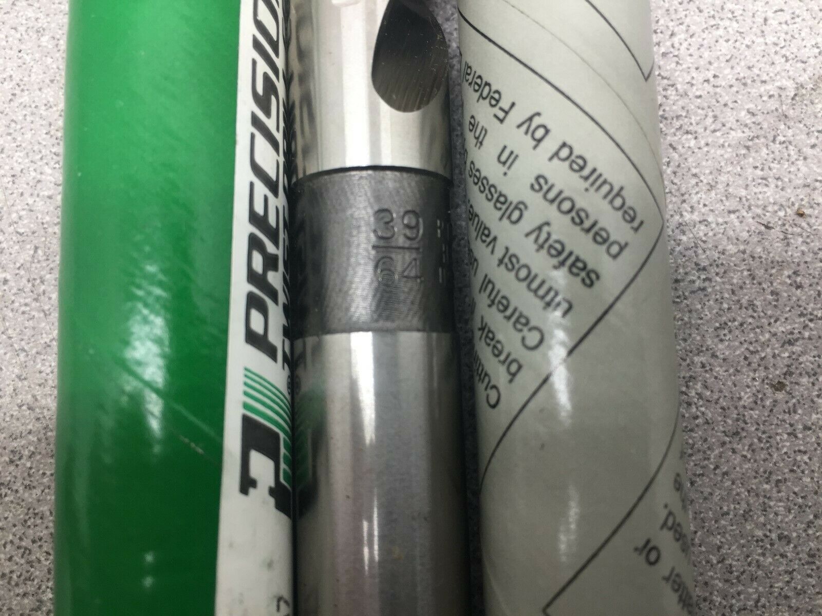 NEW IN BOX PRECISION TAPER LENGTH 39/64 HSS POLISHED TWIST DRILL BIT 51039