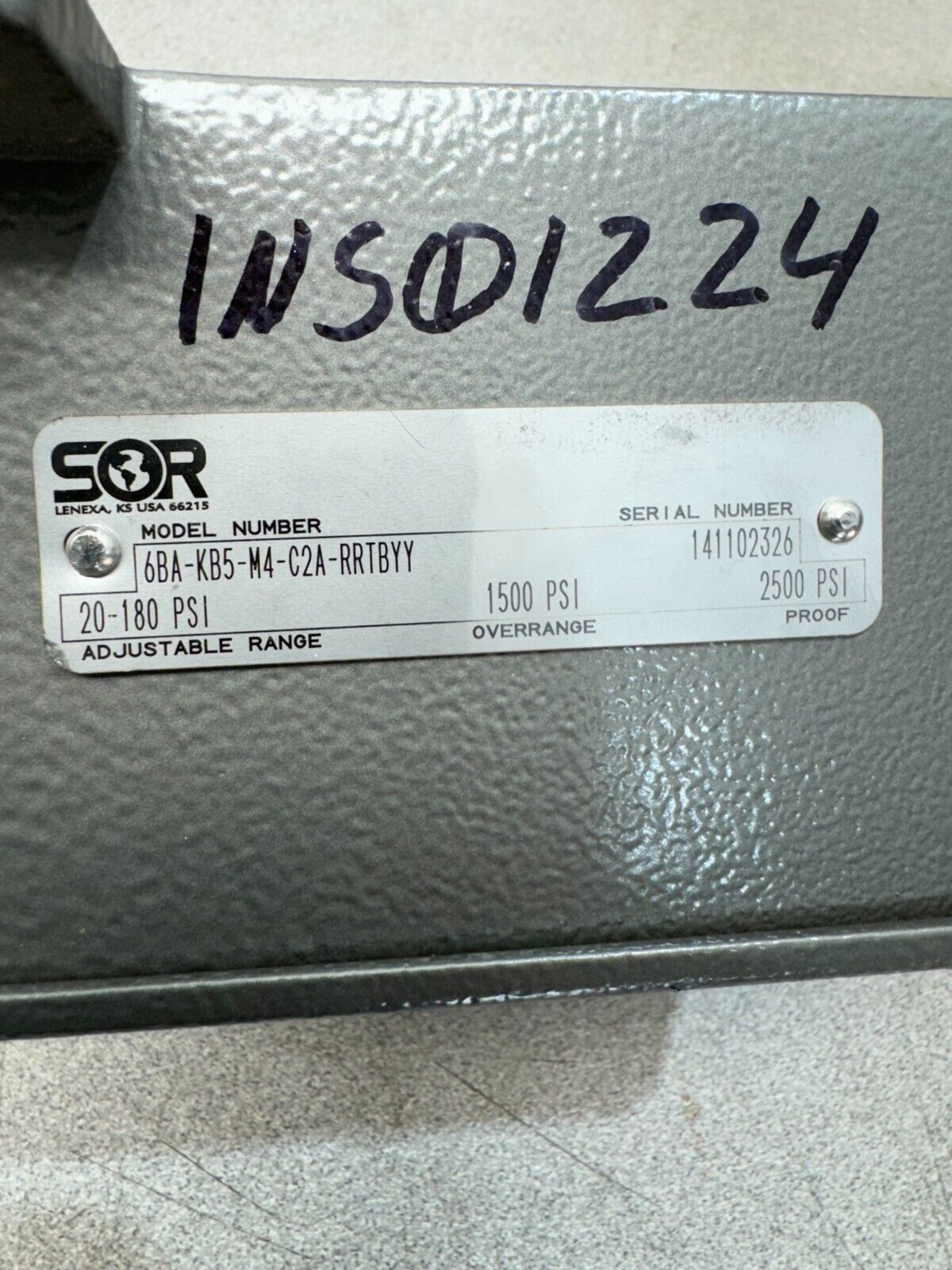 NEW NO BOX SOR SNAP SWITCH 500-121B MODEL 6BA-KB5-M4-C2A-RRTBYY