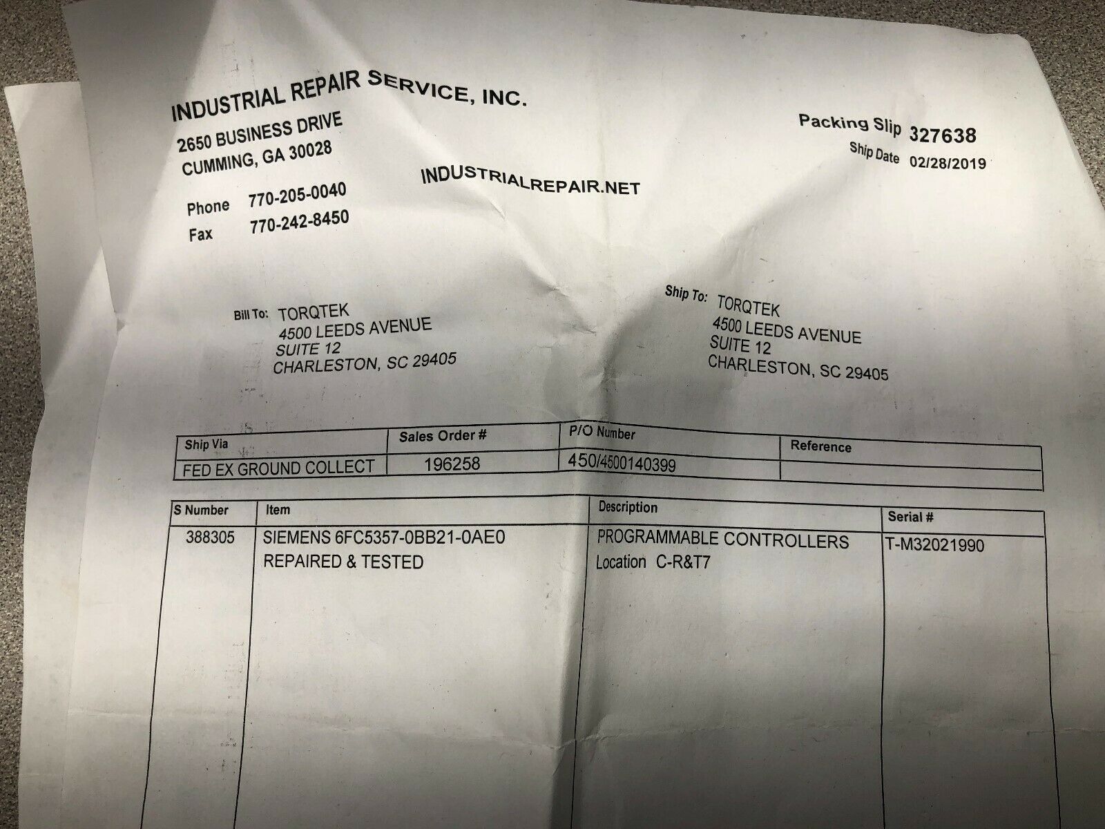USED SIEMENS SINUMERIK PROCESSOR MODULE WITH MEMORY CARD 6FC5357-0BB21-0AE0 / 6