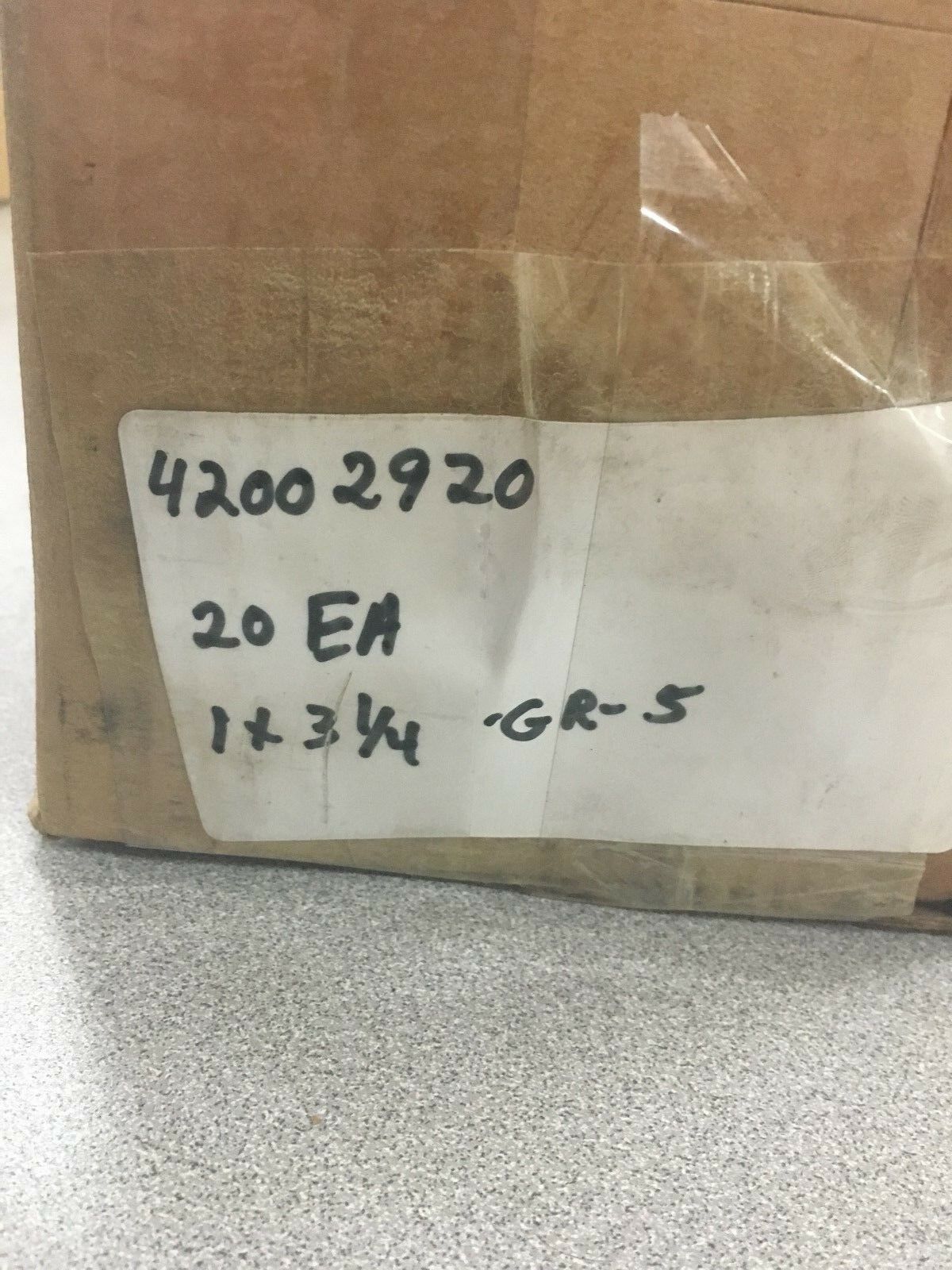 NEW LOT OF 20 HEX HEAD 1"-9 X 3-1/4" GRADE 5 BOLTS