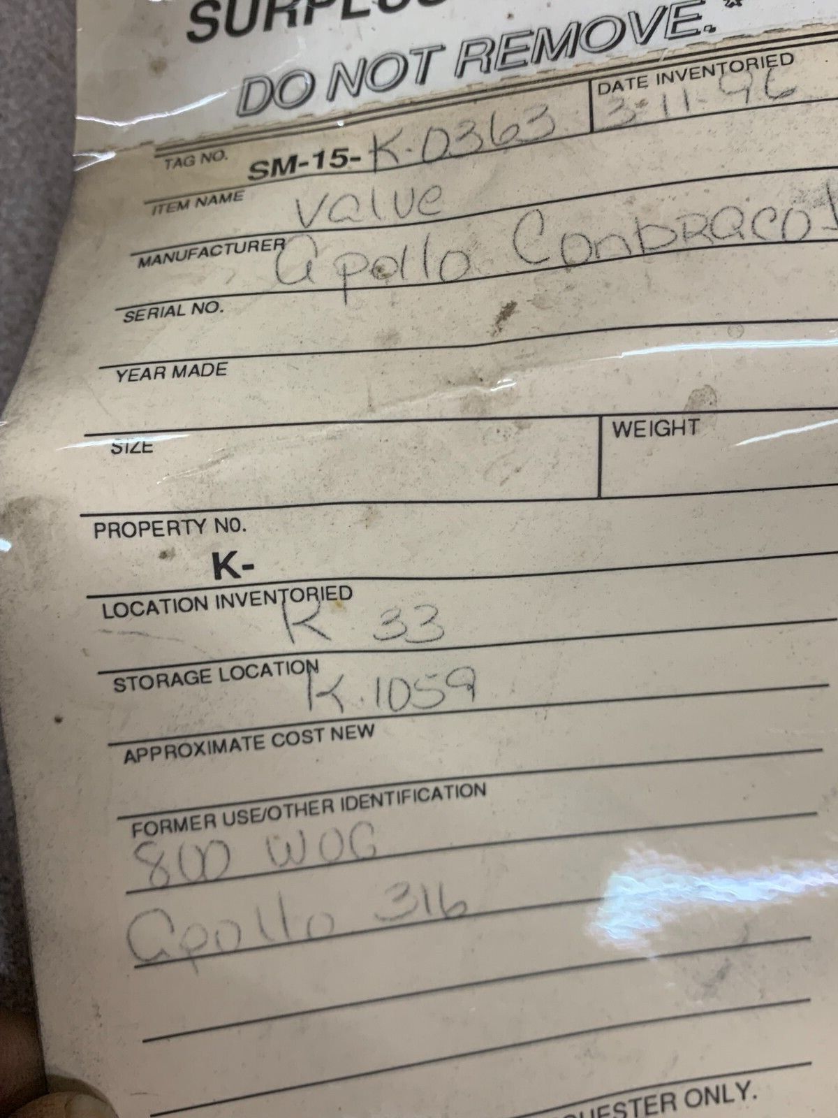 NEW NO BOX APOLLO 316 1" BSTAINLESS BALL VALVE 800 WOG