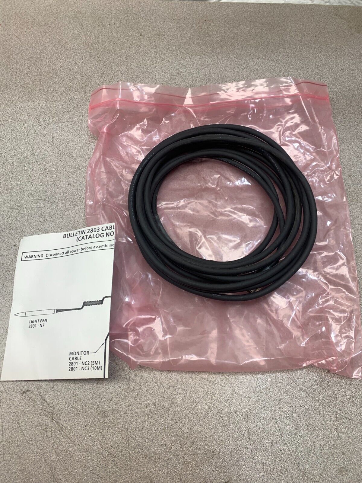 NEW NO BOX ALLEN-BRADLEY CAMERA CABLE 2801-NC14