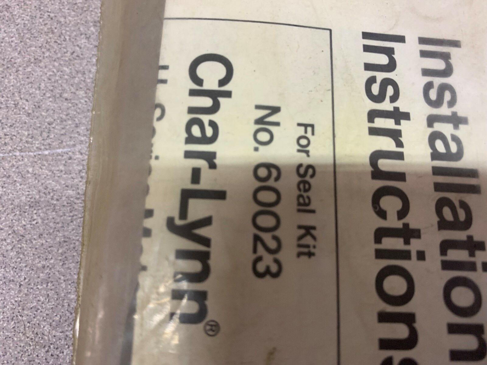 NEW NO BOX CHAR-LYNN SEAL KIT 60023