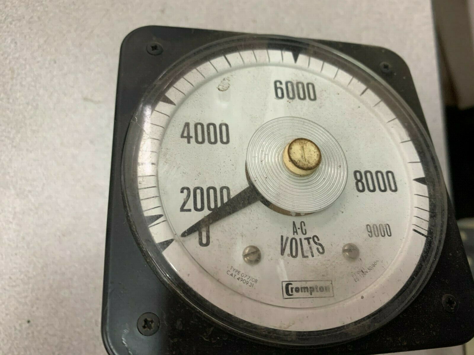 USED CROMPTON 077-08 ACV METER VA-PZUY