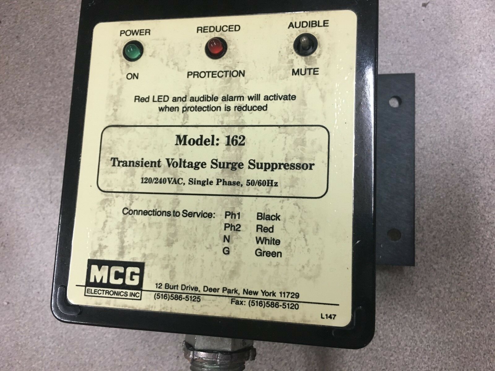 NEW NO BOX MCG TRANSIENT VOLTAGE SURGE SUPPRESSOR 162