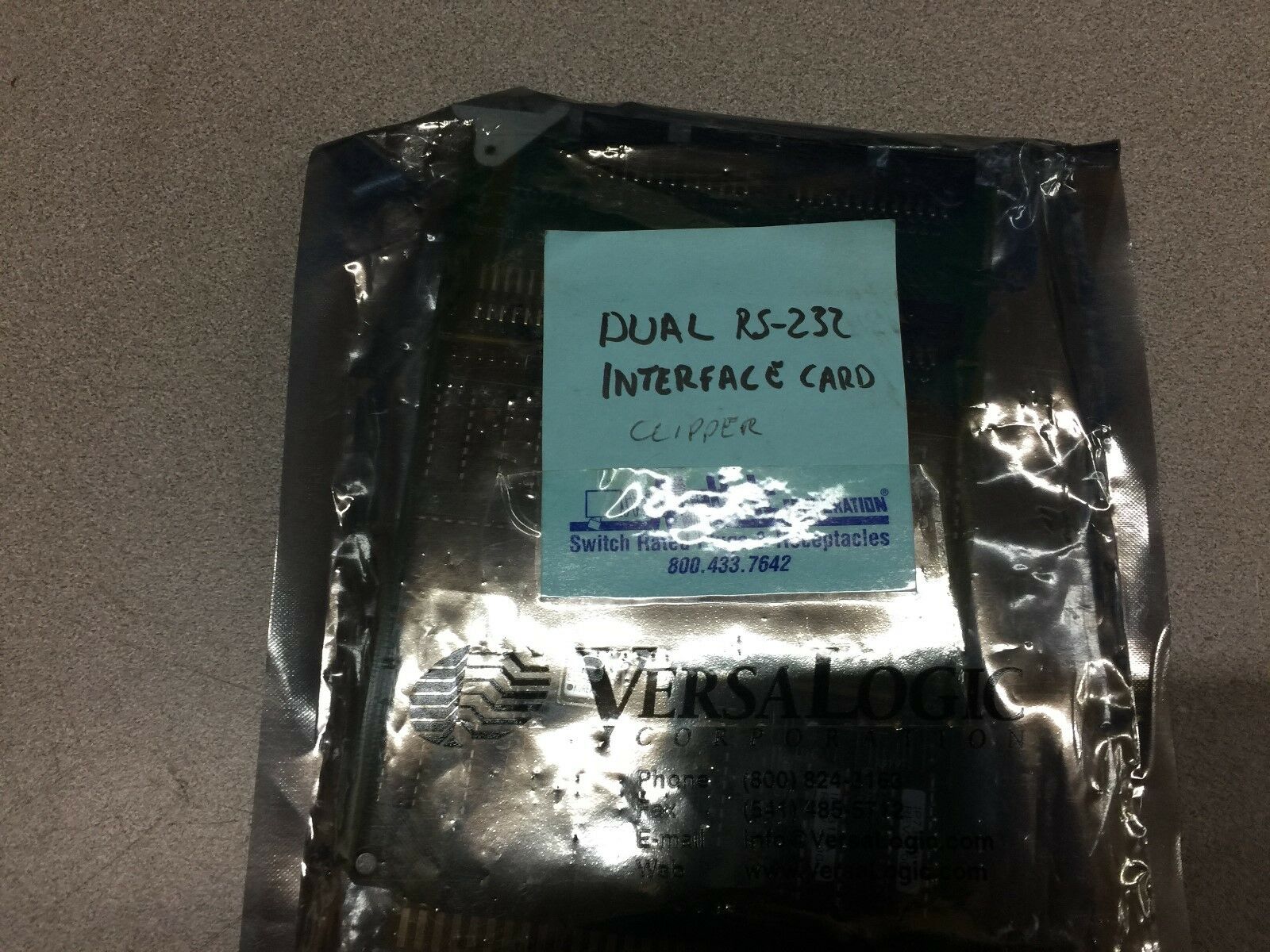 NEW NO BOX VERSALOGIC DUAL RS-232 INTERFACE CARD VL-7312/14