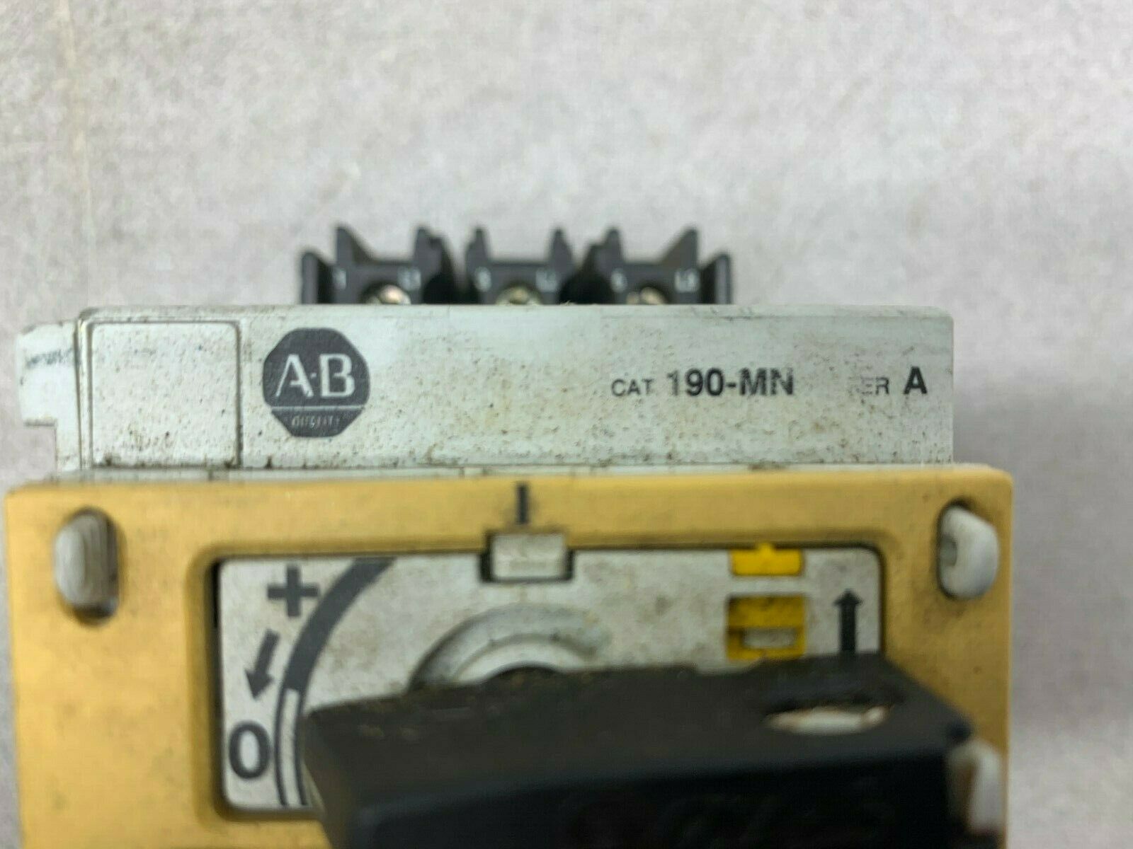 USED ALLEN BRADLEY MOTOR PROTECTOR 190-MN 190-P100