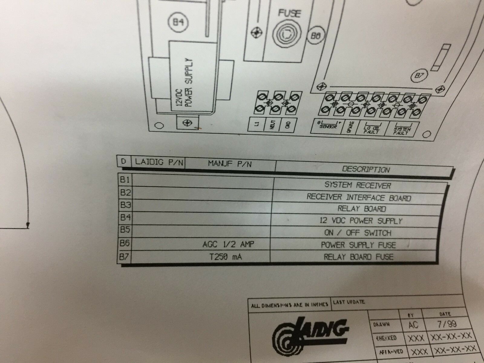 NEW NO BOX LADIG IND.CONTROL BOX R3001P 54092.00