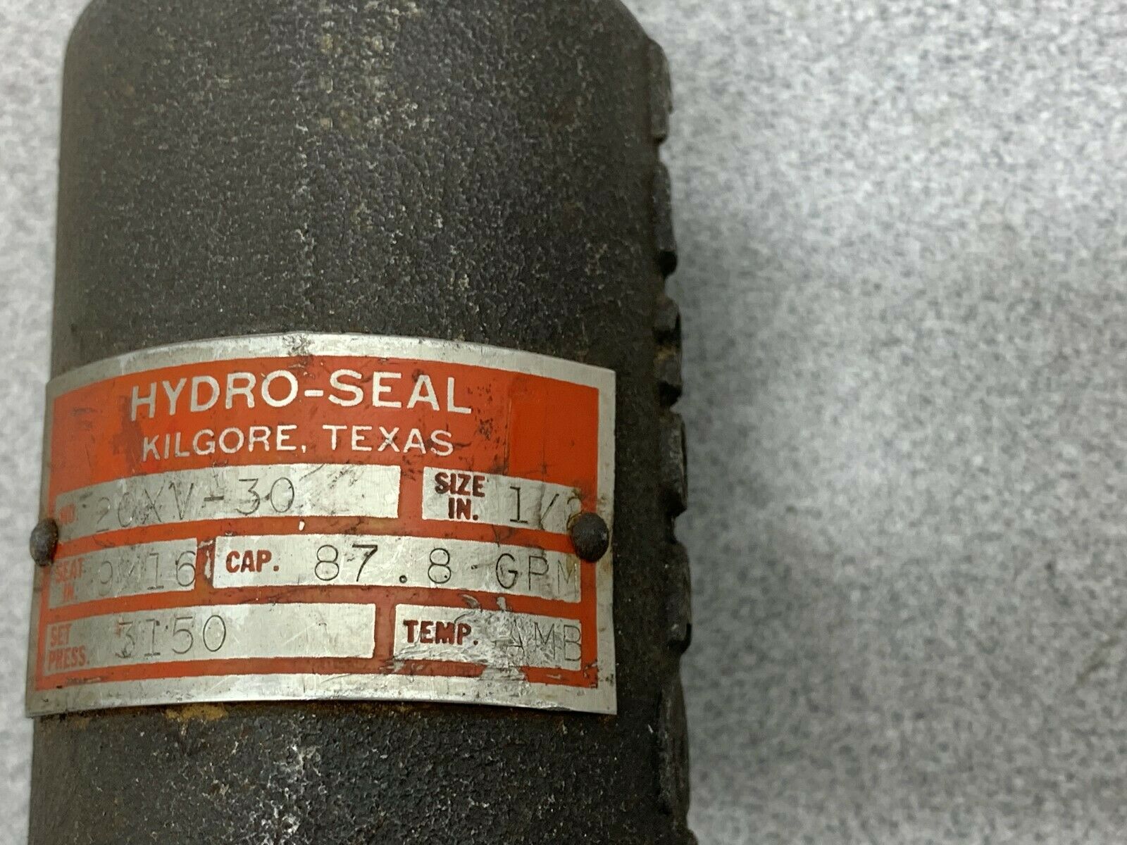 NEW NO BOX HYDRO-SEAL 9/16" SEAT RELIEF VALVE 2CXV-30