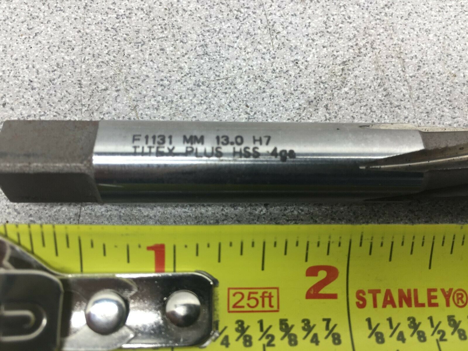 NEW NO BOX TITEX PLUS 13.0 H7 HSS HAND REAMER F1131
