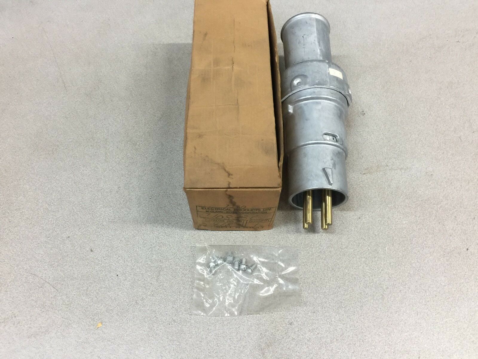 NEW IN BOX RUSSELL & STOLL 4PIN 600VAC CONNECTOR ASSY C10833C
