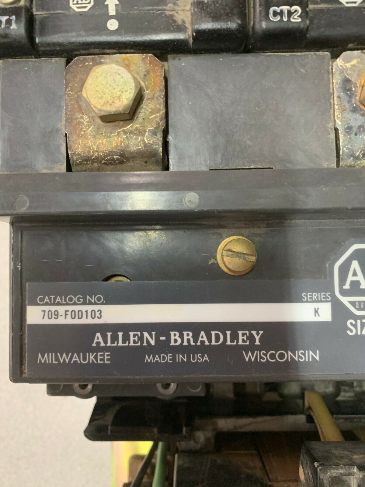 NEW NO BOX ALLEN-BRADLEY SIZE 5 STARTER WITH 380-440V. COIL 709-FOD103 SERIES K