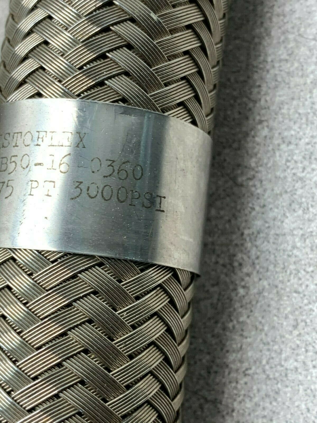 NEW NO BOX RESISTOFLEX STAINLESS BRAIDED HOSE 000AB50-16-0360