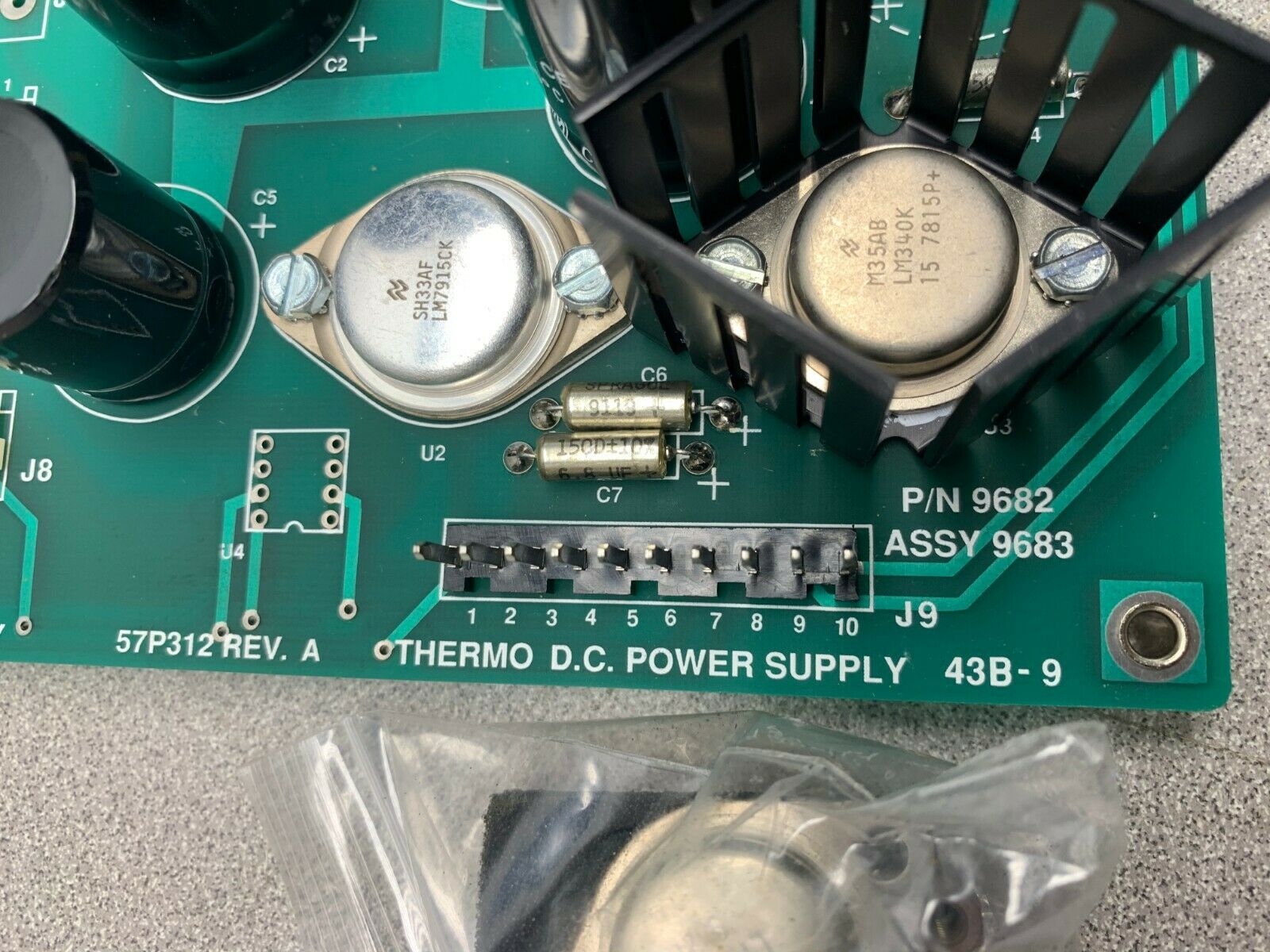 NEW NO BOX THERMO DC POWER SUPPLY 57P312 ASSEMBLY 9683 P/N 9682