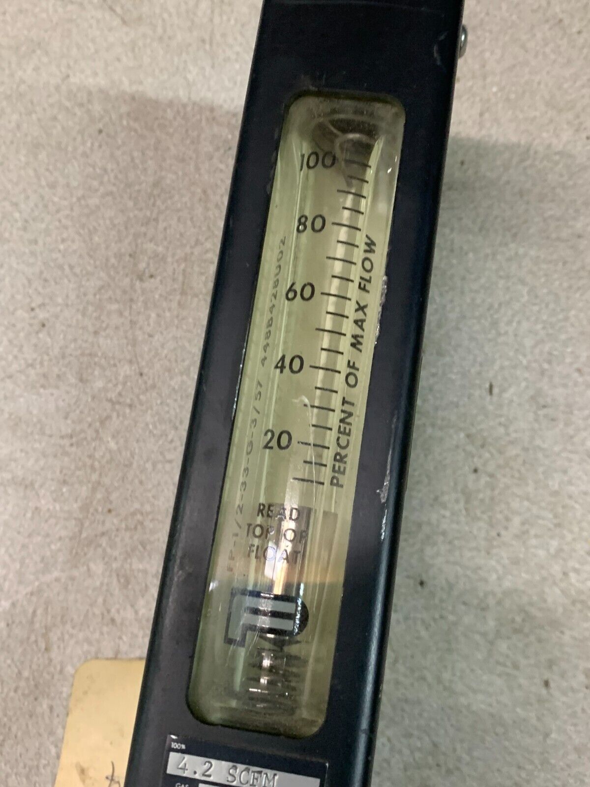 NEW FISCHER & PORTER 4.2 SCFM 3.0GPM FLOW METER 10A1252N