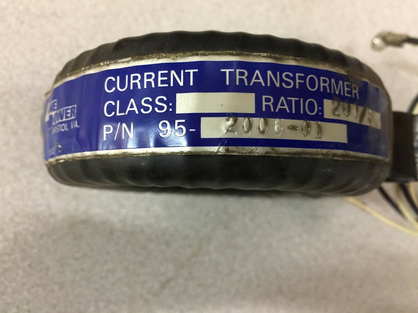NEW NO BOX LINE POWER 200/5 CURRENT TRANSFORMER 95-2006-01