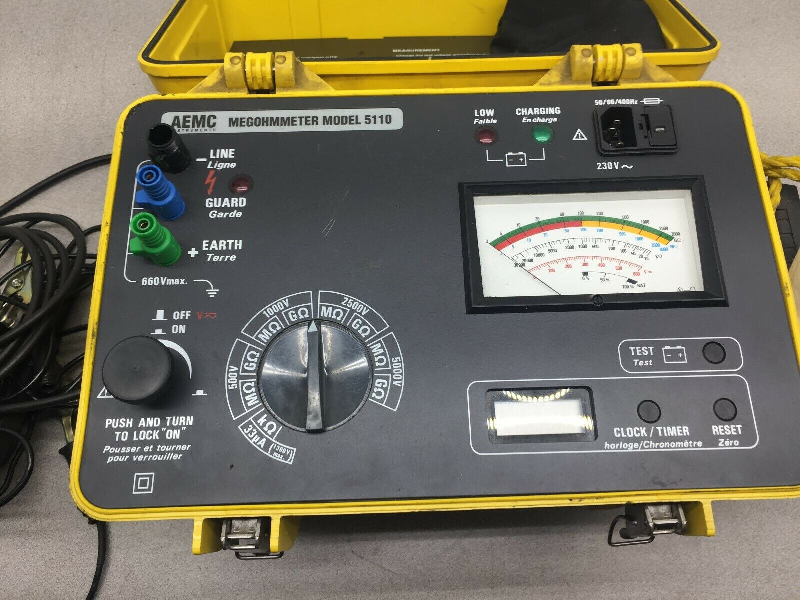 USED PARTS ONLY AEMC INSTRUMENTS CHAUVIN ARNOUX MEGOHMMETER MODEL 5110