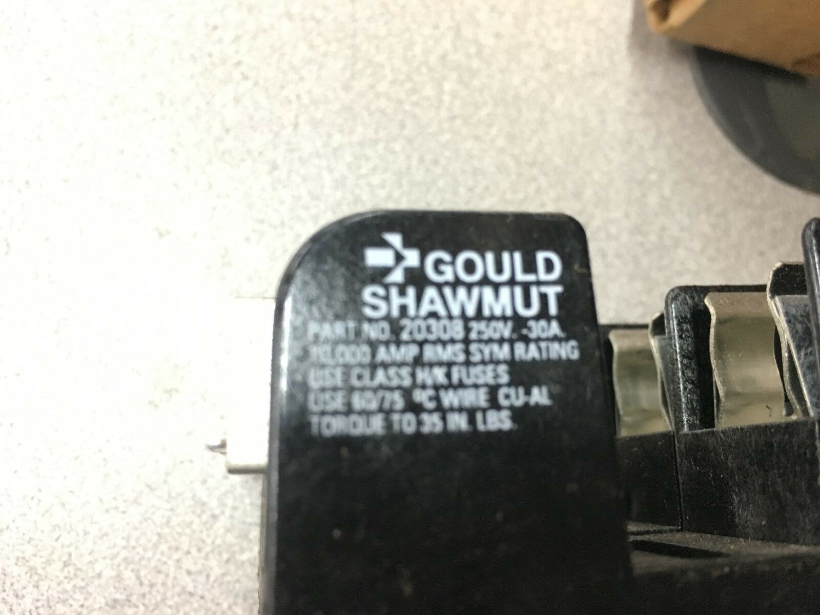 NEW IN BOX LOT OF 5 GOULD SHAWMUT FUSE BLOCK 20308