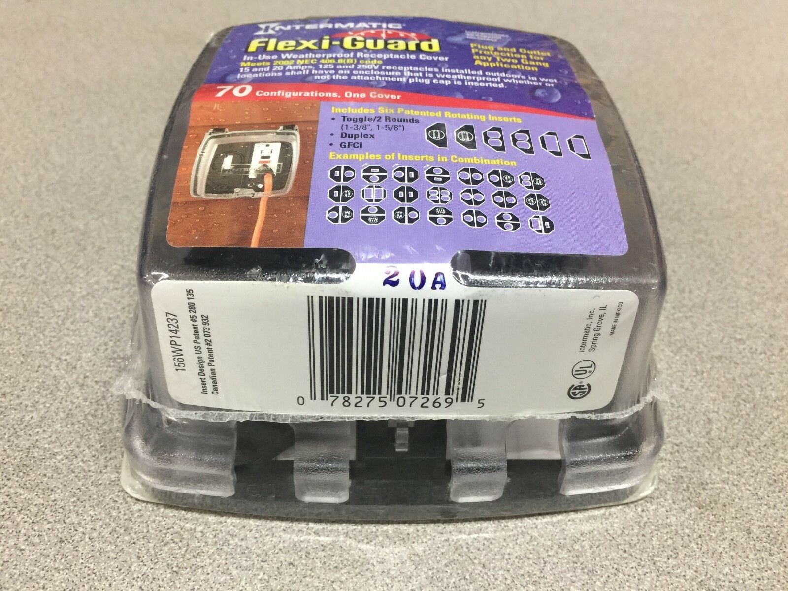 NEW IN PACKAGE INTERMATIC FLEXI GUARD RECEPTICAL COVER WP1220C