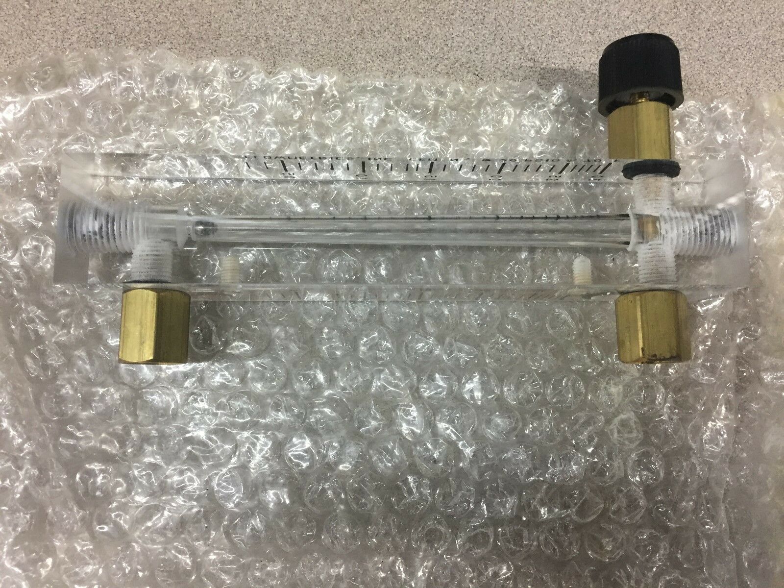 NEW NO BOX FLOWMETRICS ADJUSTABLE ACRYLIC FLOW METER 0-3.0CFM