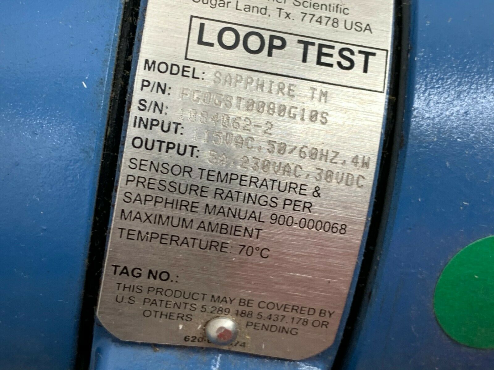 NEW NO BOX THERMO FISHER SAPPHIRE TM LEVEL SWITCH FGOGST0080G10S